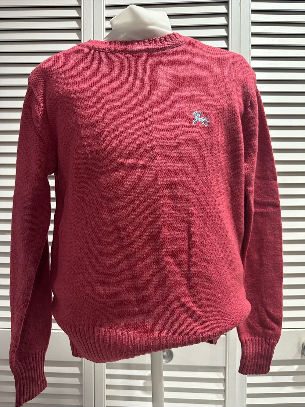 Women’s Crewneck Sweater in Rose with Embroidered Logo